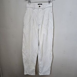 Isabel Marant Jeans Ivory White High-Waisted Pants Neutral Classic Staple Casual